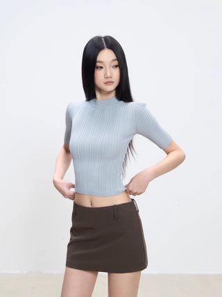 black knit top