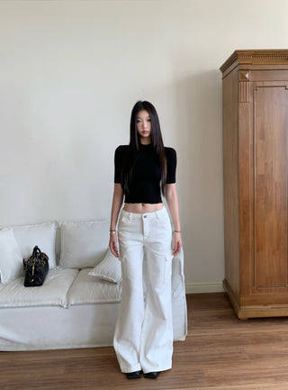 black knit top