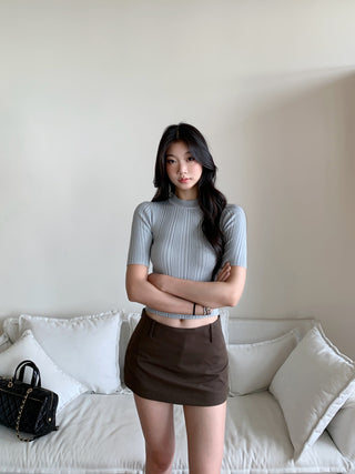 black knit top
