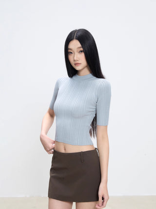 black knit top