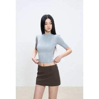 black knit top
