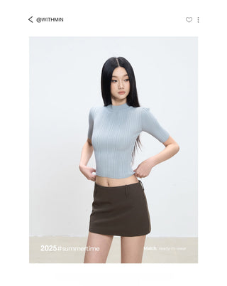 black knit top