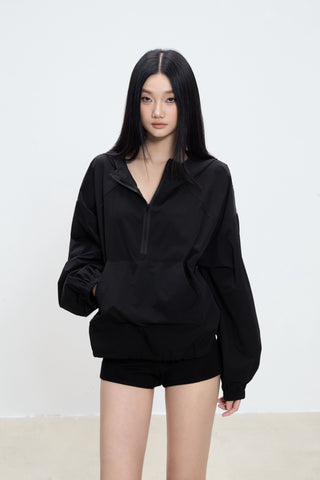 zipper windbreaker coat