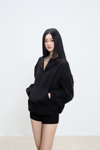 zipper windbreaker coat