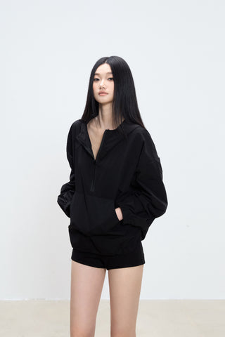 zipper windbreaker coat