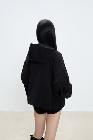 zipper windbreaker coat