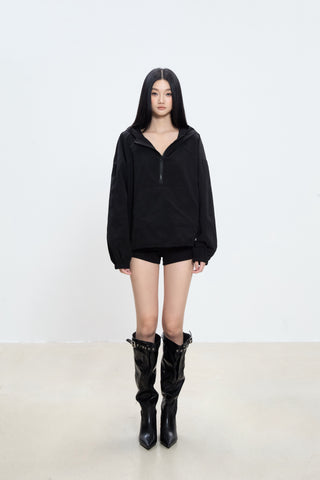 zipper windbreaker coat