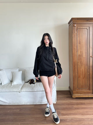 zipper windbreaker coat