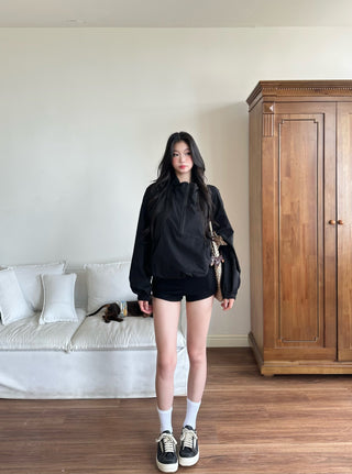 zipper windbreaker coat
