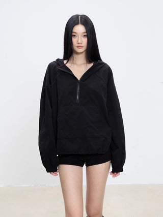 zipper windbreaker coat