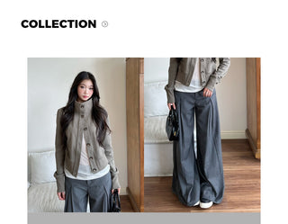 high neck coat