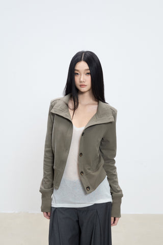 high neck coat