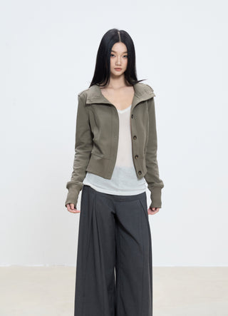 high neck coat