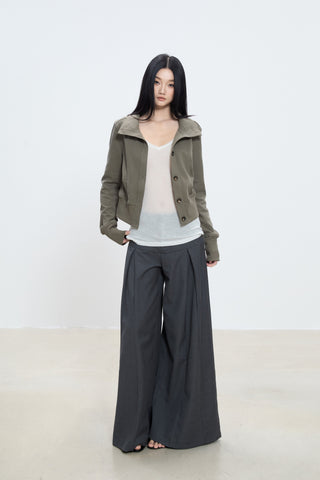 high neck coat