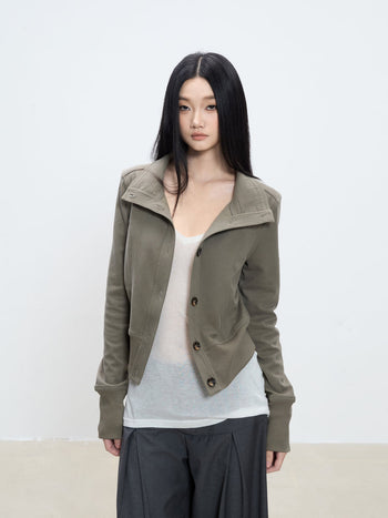 high neck coat