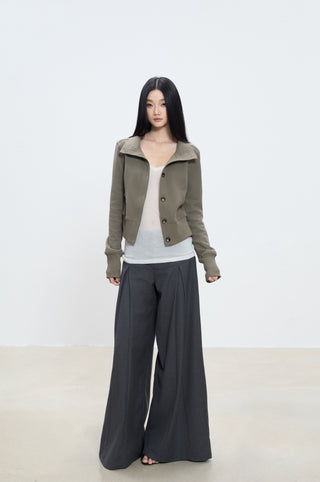 high neck coat