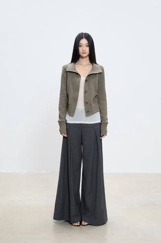high neck coat