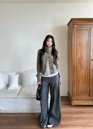 high neck coat