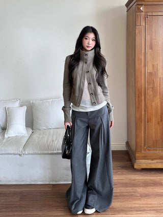 high neck coat