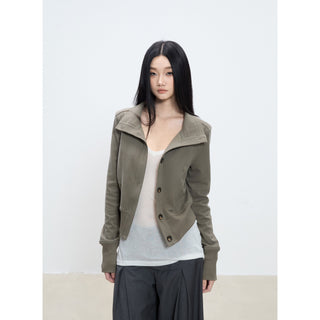 high neck coat