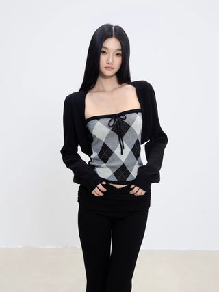 tube top cardigan