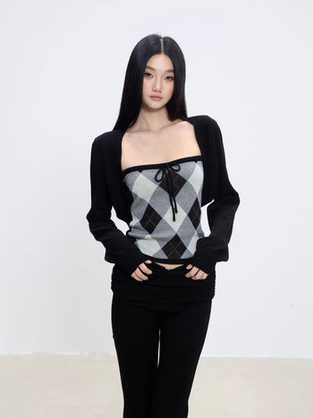 tube top cardigan
