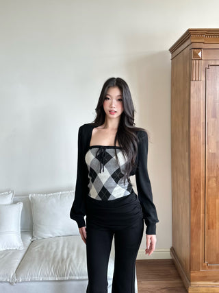tube top cardigan