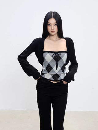 tube top cardigan