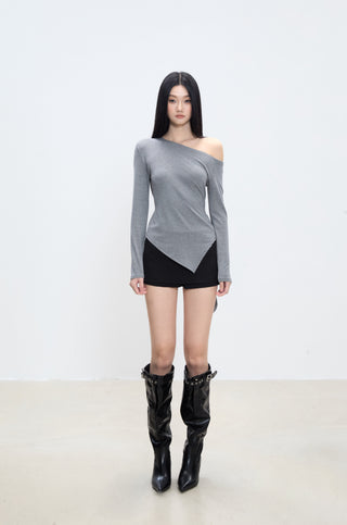 irregular shoulder top