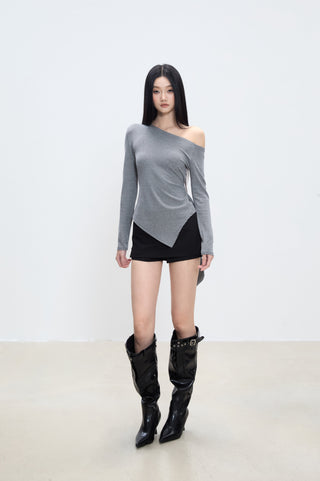 irregular shoulder top