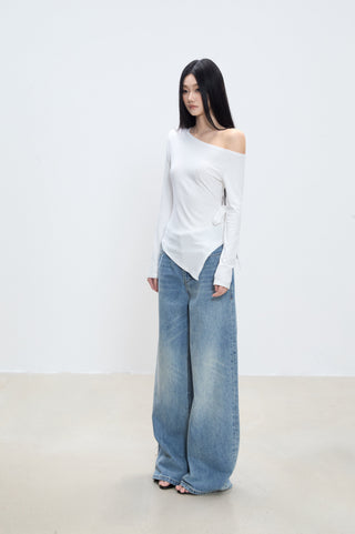 irregular shoulder top