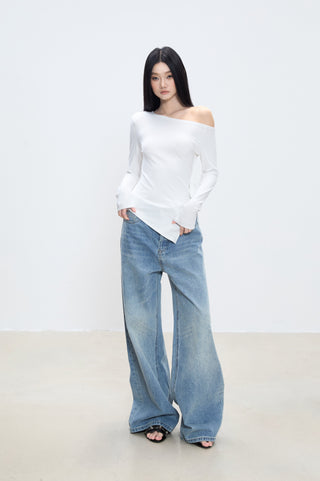 irregular shoulder top