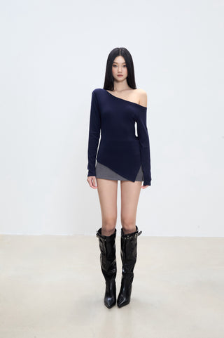 irregular shoulder top