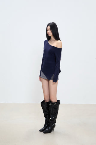 irregular shoulder top
