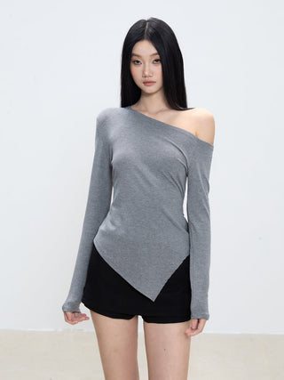 irregular shoulder top