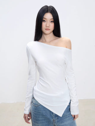 irregular shoulder top