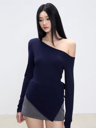 irregular shoulder top