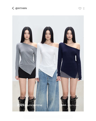 irregular shoulder top