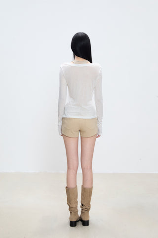 V-neck halter blouse