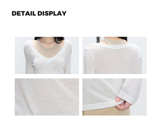 V-neck halter blouse