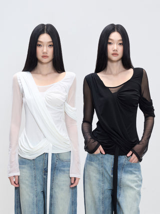 white slim top