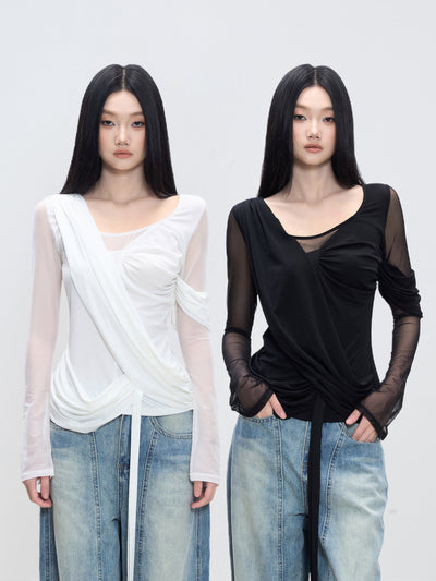 white slim top