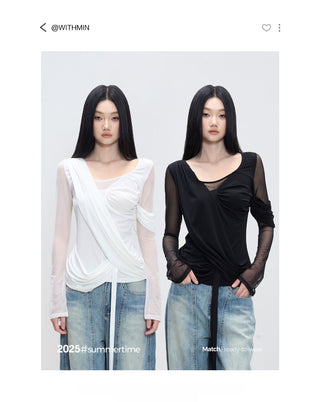 white slim top
