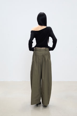 oblique shoulder top
