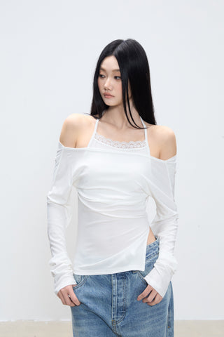 halter off-shoulder blouse