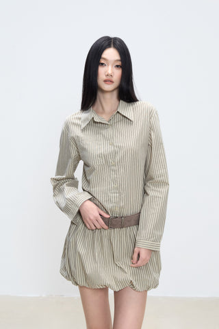 striped shirt dress