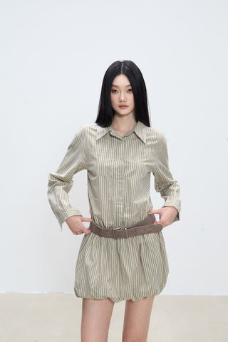 striped shirt dress