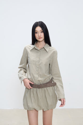 striped shirt dress