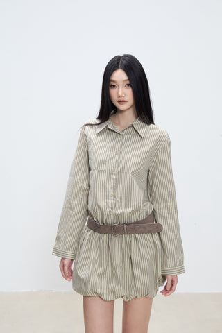 striped shirt dress