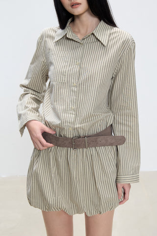 striped shirt dress